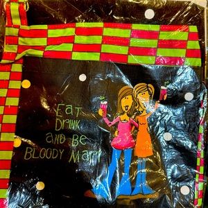 Brand new apron with 2 dish towels.